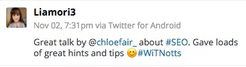 chloe fair women in tech tweets
