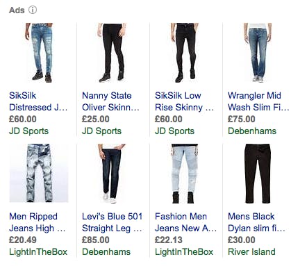 jeans on bing shopping