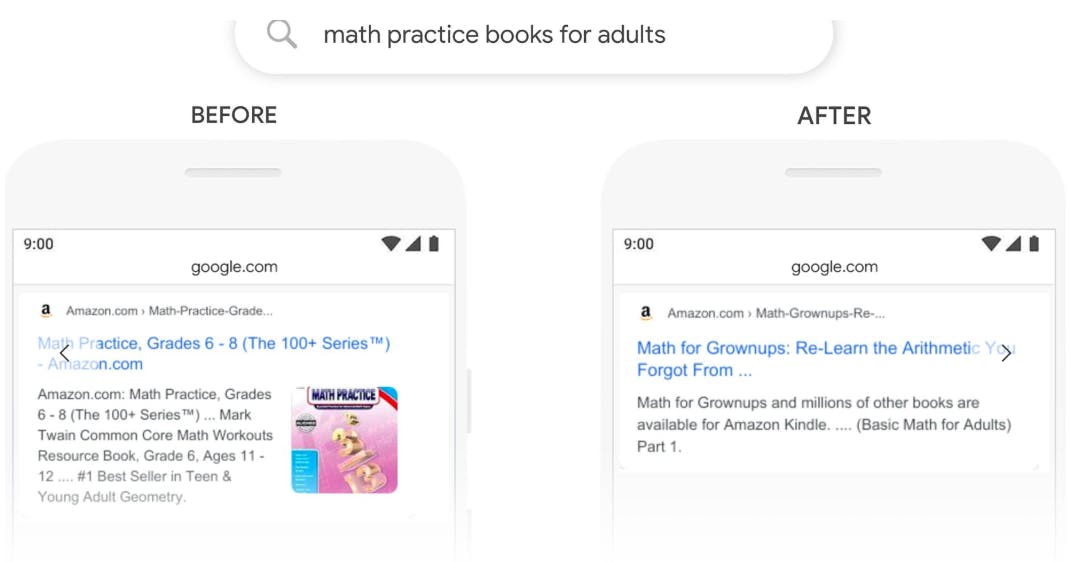 Google BERT Example Math Book