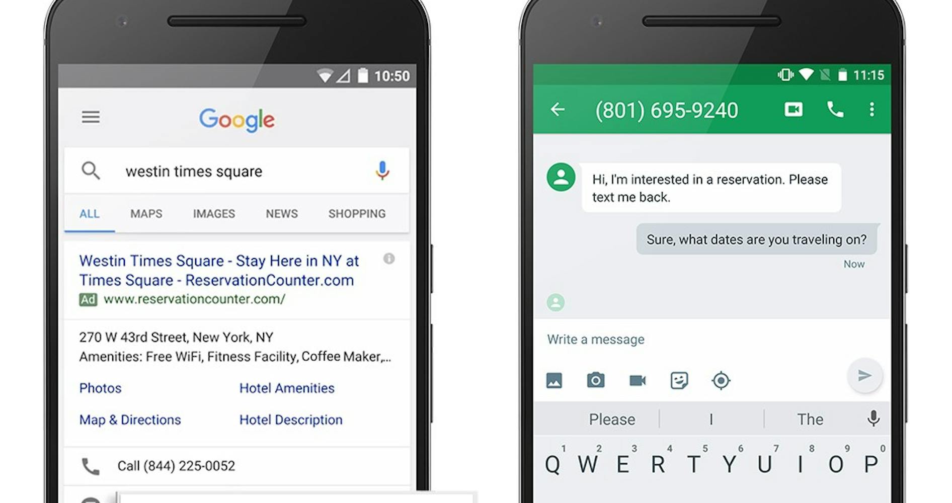 AdWords Message Extensions