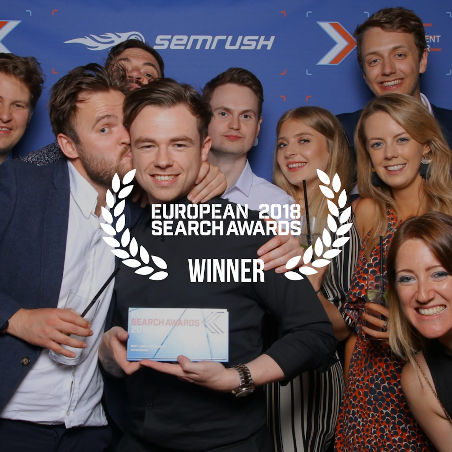 Winner of the Best Large SEO Agency in Europe, European Search Awards 2018