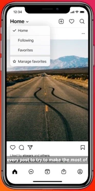 instagram app open on iphone