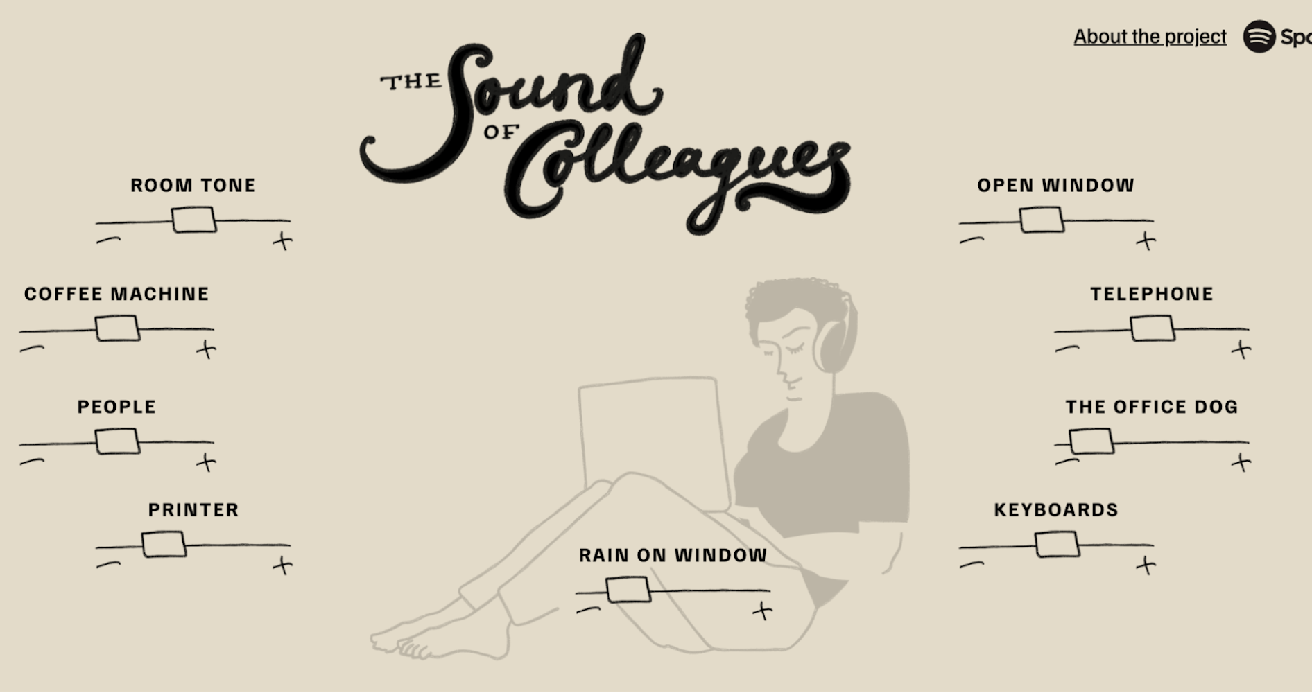 Text ad: The sound of colleagues, Spotify project.