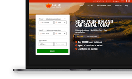 Optimised landing page design results in 17% increase in bookings