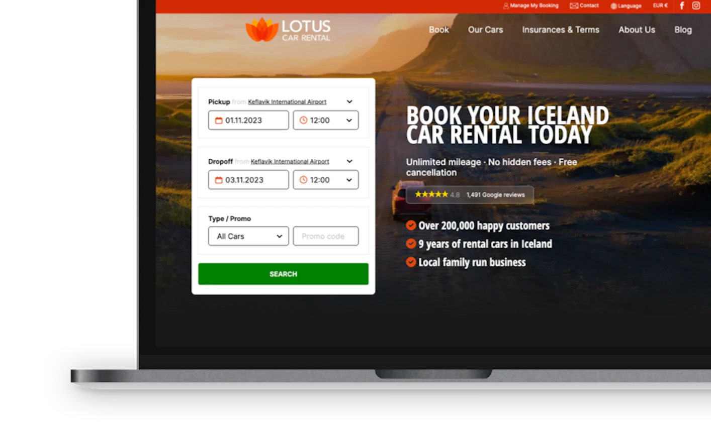 Optimised landing page design results in 17% increase in bookings